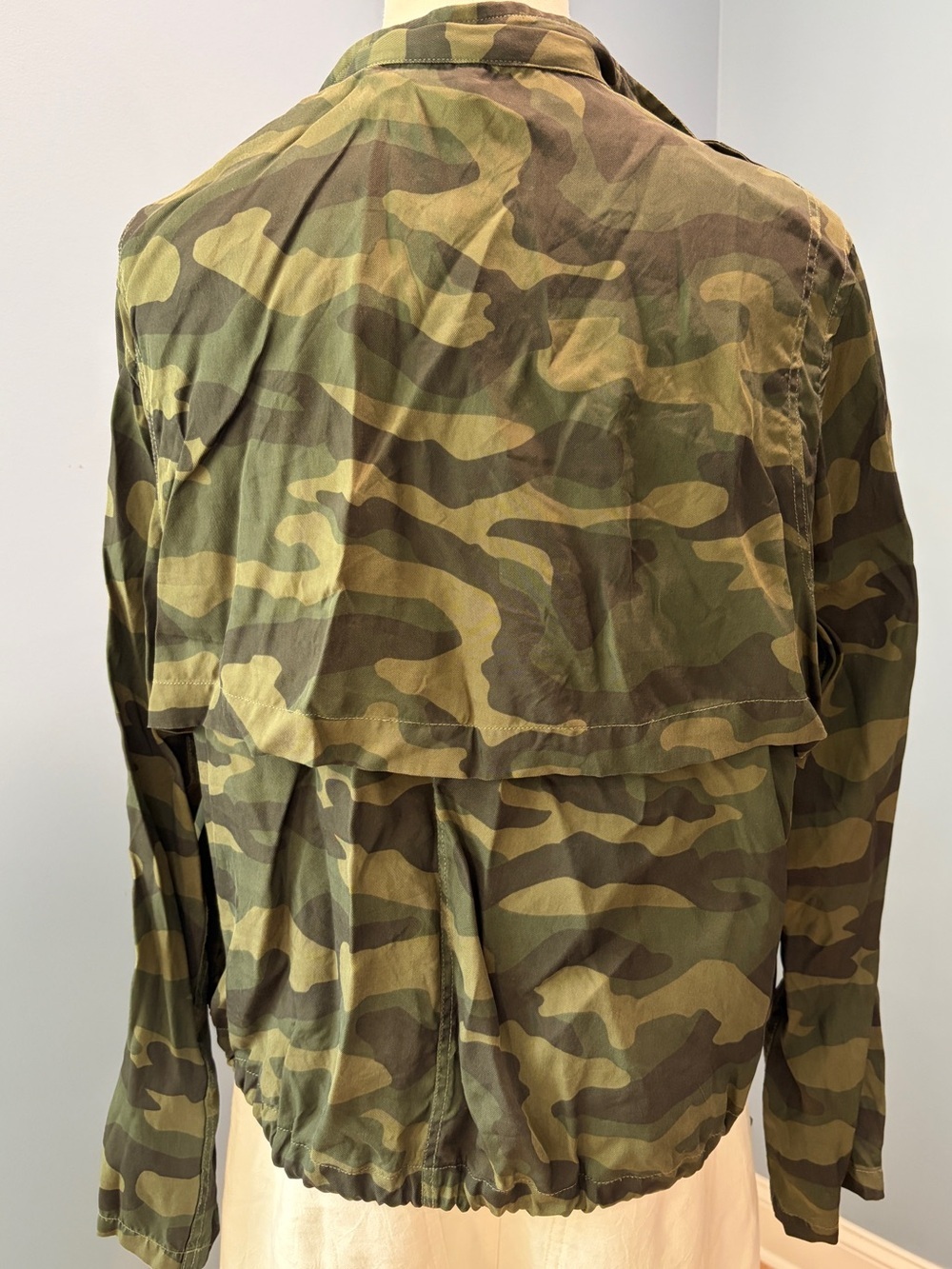 Rails Lightweight Camo Utility Jacket Drawstring Cargo Small Linen Blend - Picture 3 of 7